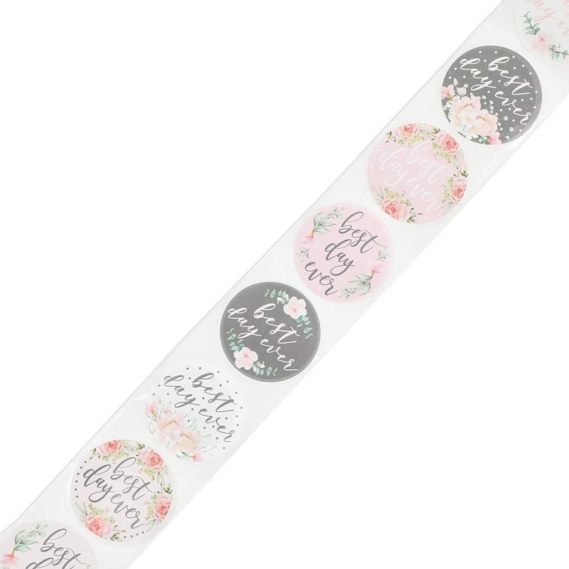 Pink Floral Stickers Roll, Best Day Ever (1.5 Inches, 1000 Pieces) – Pipilo  Press